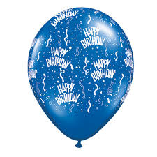 (image for) Happy Birthday Blue Latex Balloon (Float Time 3+ Days) - Click Image to Close